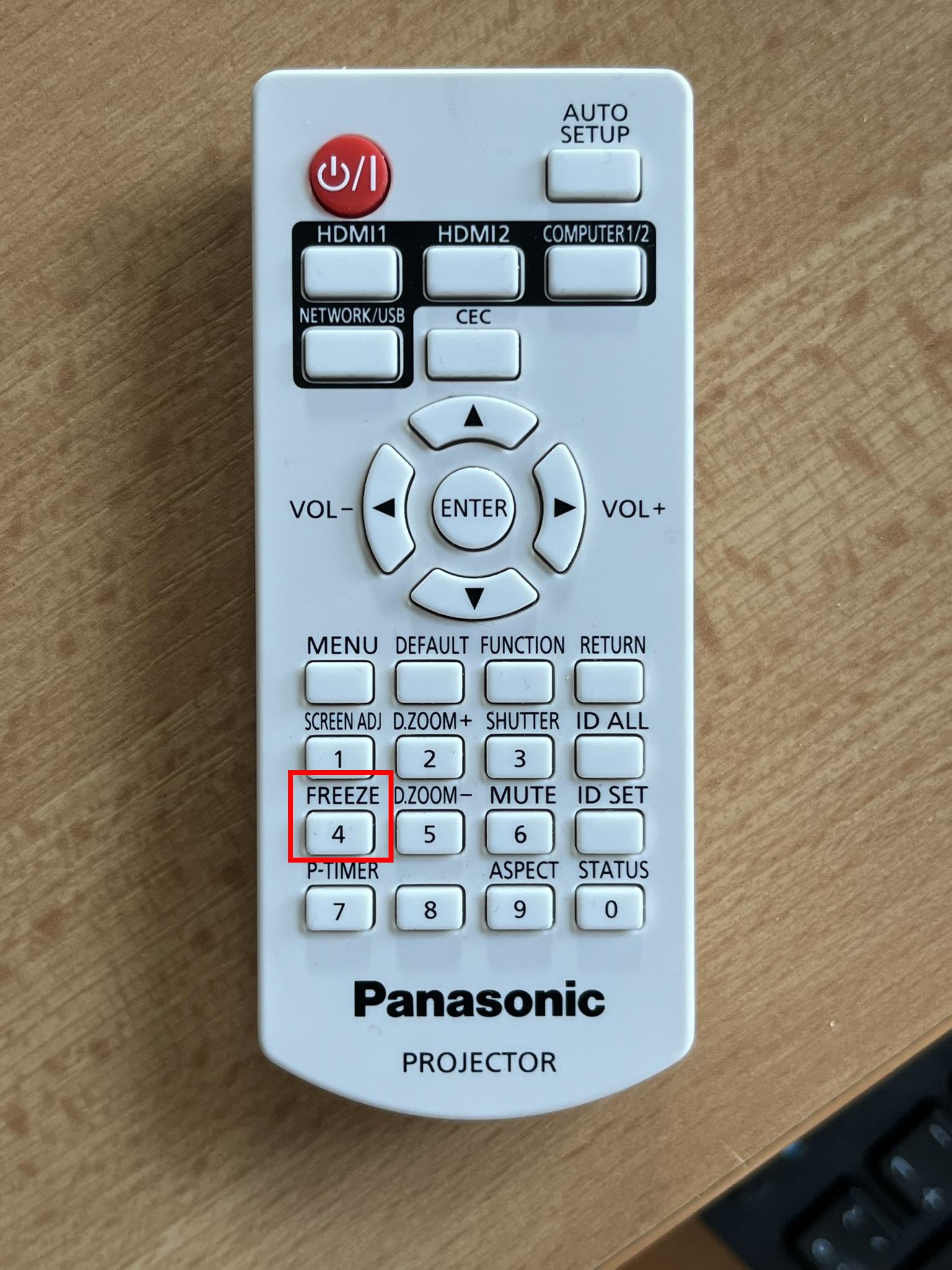 Ovladač projektoru A302 - Freeze